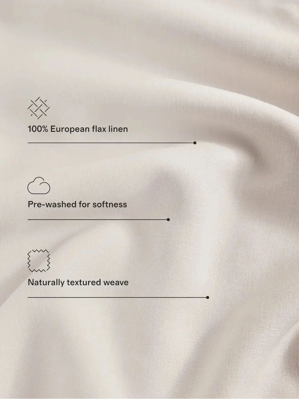 Quince European Linen Duvet Cover Queen Natural Chambray 100% Linen